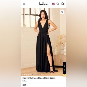 Lulu's Elegant Black Maxi Dress